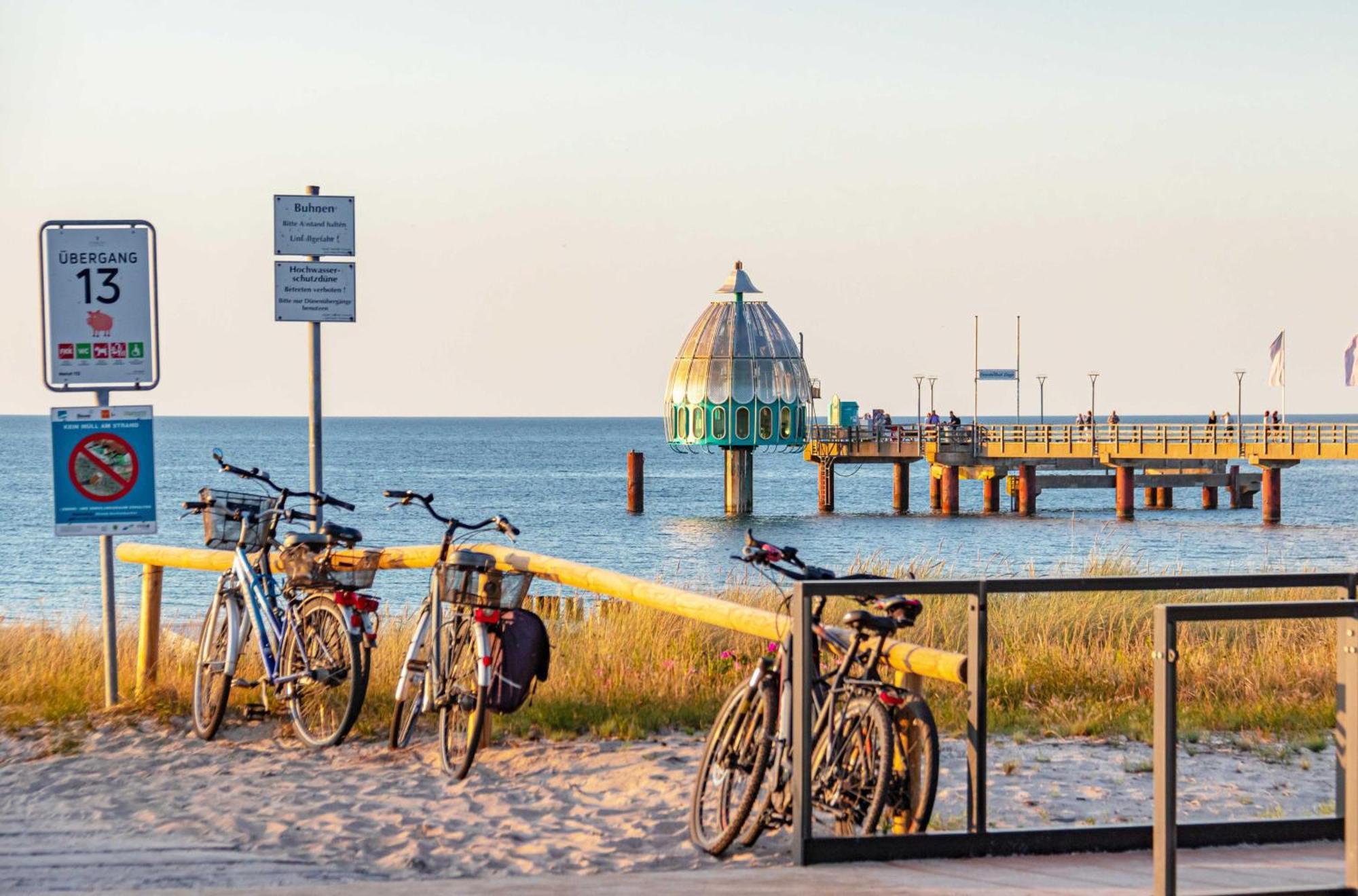 Kranichtanz An Der Seebruecke Zingst Bagian luar foto